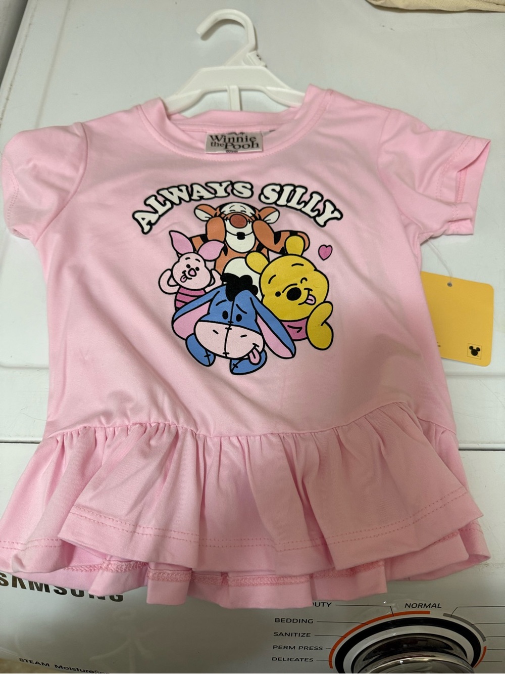 "Always Silly" Pink Peplum Tee for Girls